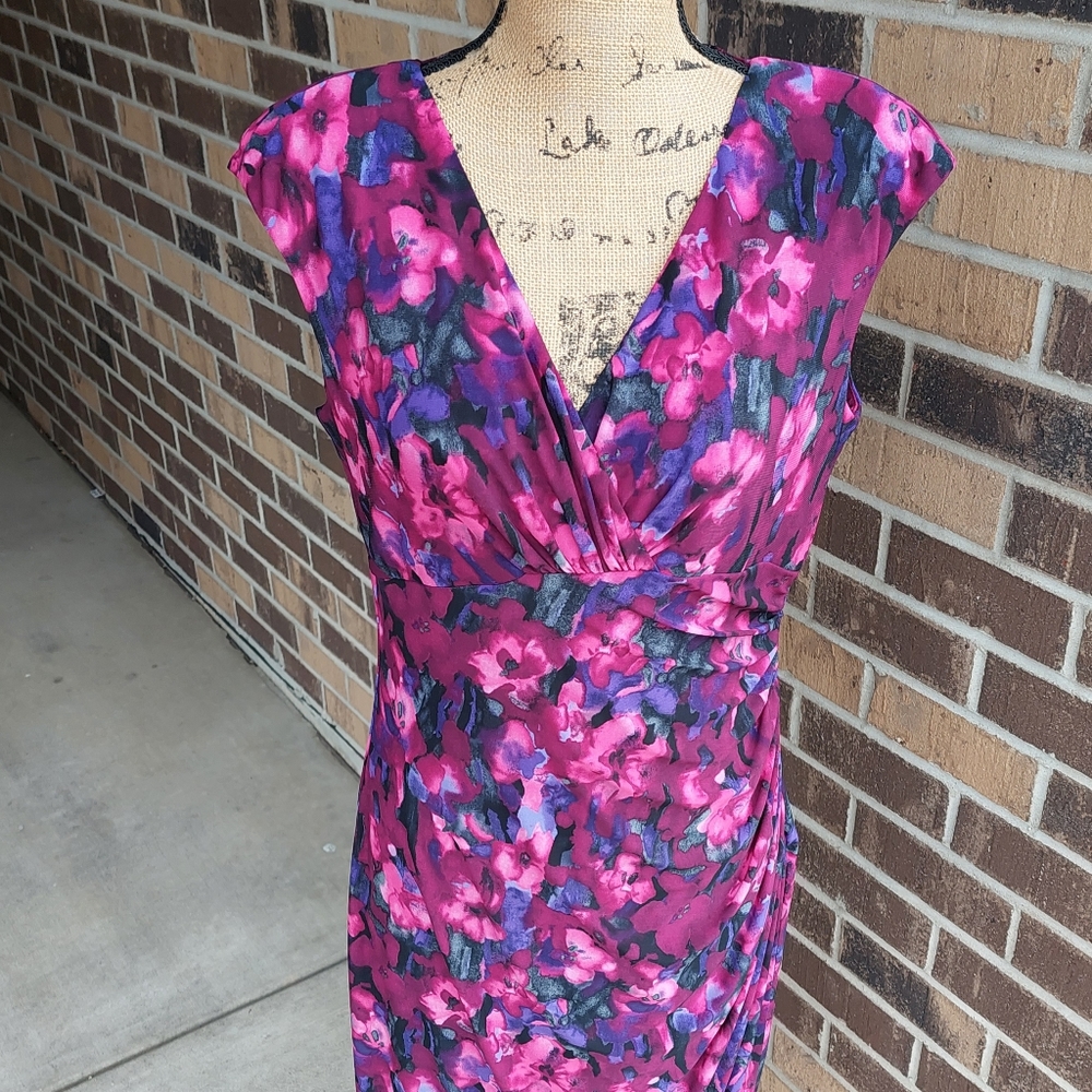 American Living Floral Print cap Sleeve Dress